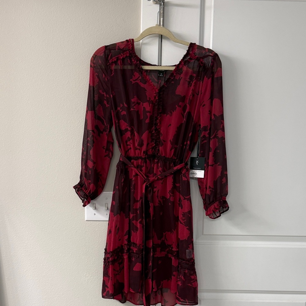 Simply Vera Vera Wang Long Sleeve pink and purple Dress